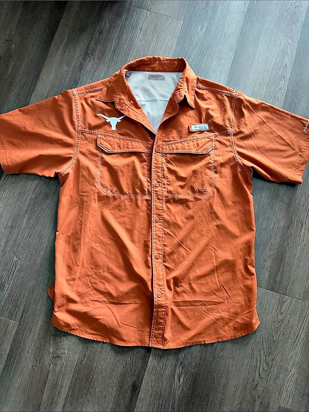 Columbia Men's Collegiate PFG Tamiami Short Sleeve Shirt - Texas Longhorns Texas